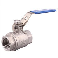 Stainless Steel 304 Ball Valve, Full Port Heavy Duty, Locking Device, 1 NPT