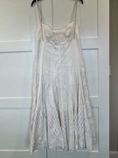 Elie  Tahari Ivory Grass Linen Dress Size 2