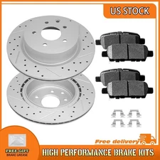Rear Drilled Brake Rotors Ceramic Pads For Nissan 350Z 370Z Maxima Infiniti G35