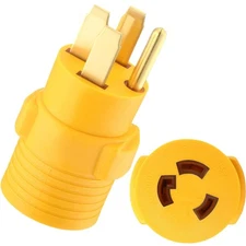 Kanayu NEMA 14-50P to L6-30R RV Generator Welder Adapter, 50A 4 Prong Male Pl...