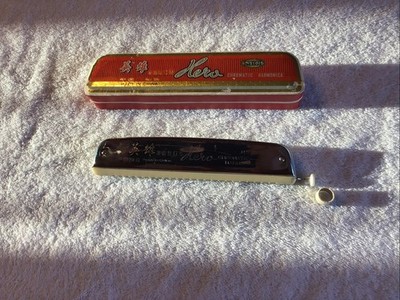 Vintage Hero Chromatic Harmonica M1015, Very Nice Condition