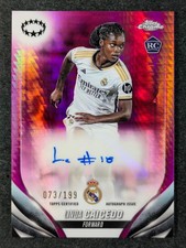 2023-24 Topps Chrome UEFA Women’s LINDA CAICEDO 73/199 RC Auto Pink Prism #A-LC