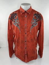 ROAR Signature - Embroidered Tribal Mens XL Shirt