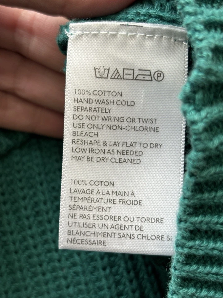 Urban Outfitters Men's Crew Neck Fisherman Knit Sweater Size Medium Green - Image 4 of 4