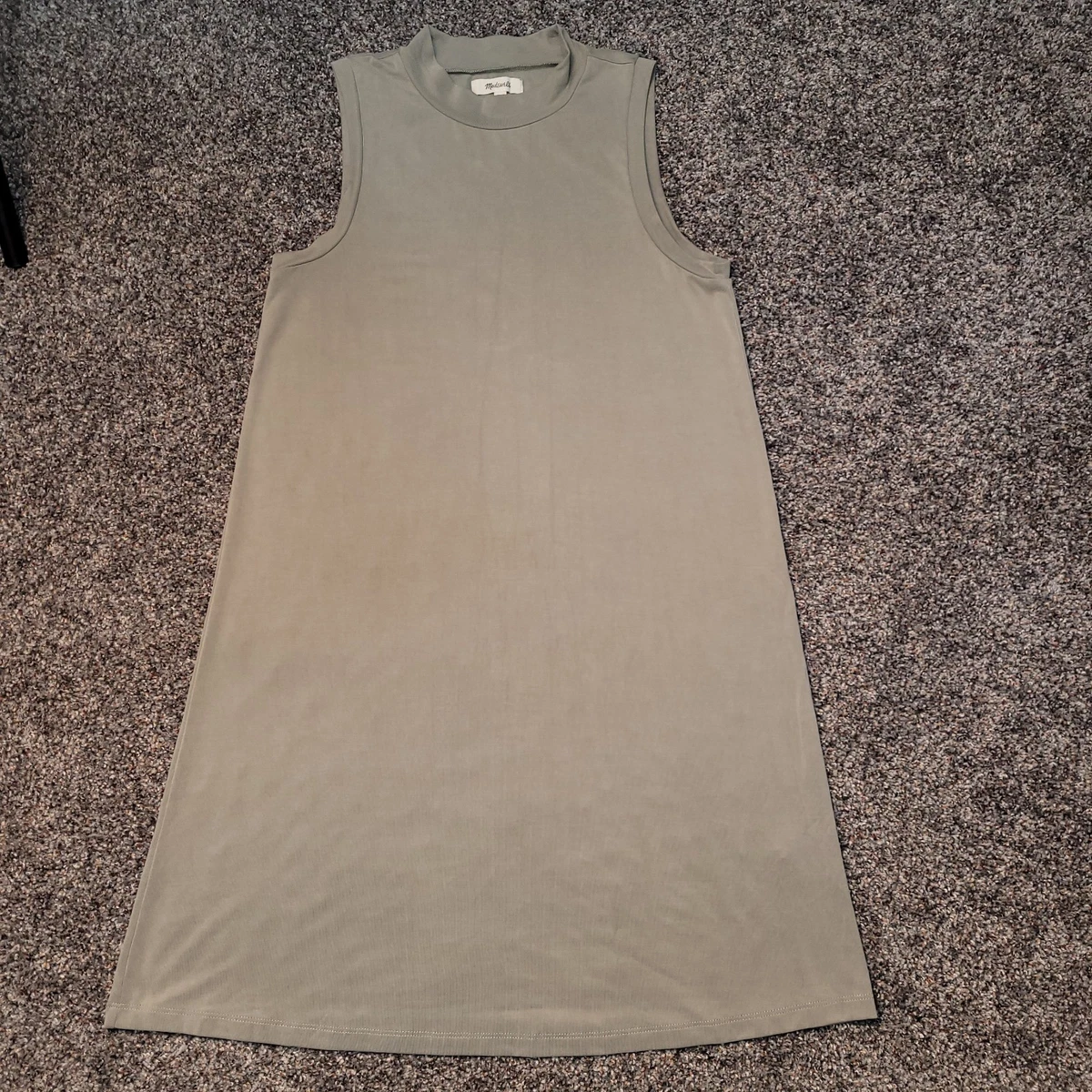 grey sleeveless t shirt dress ASOS DESIGN sleeveless shoulder Pad T-shirt midi Dress in gray