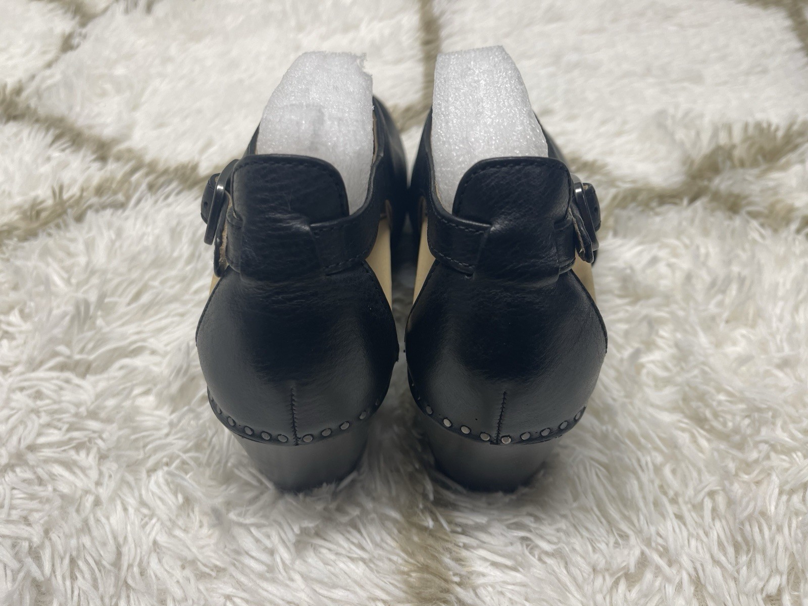 🧡*NIB* Dansko Sassy Leather Black Milled Burnished Clog Women's EU 38 US 7.5-8