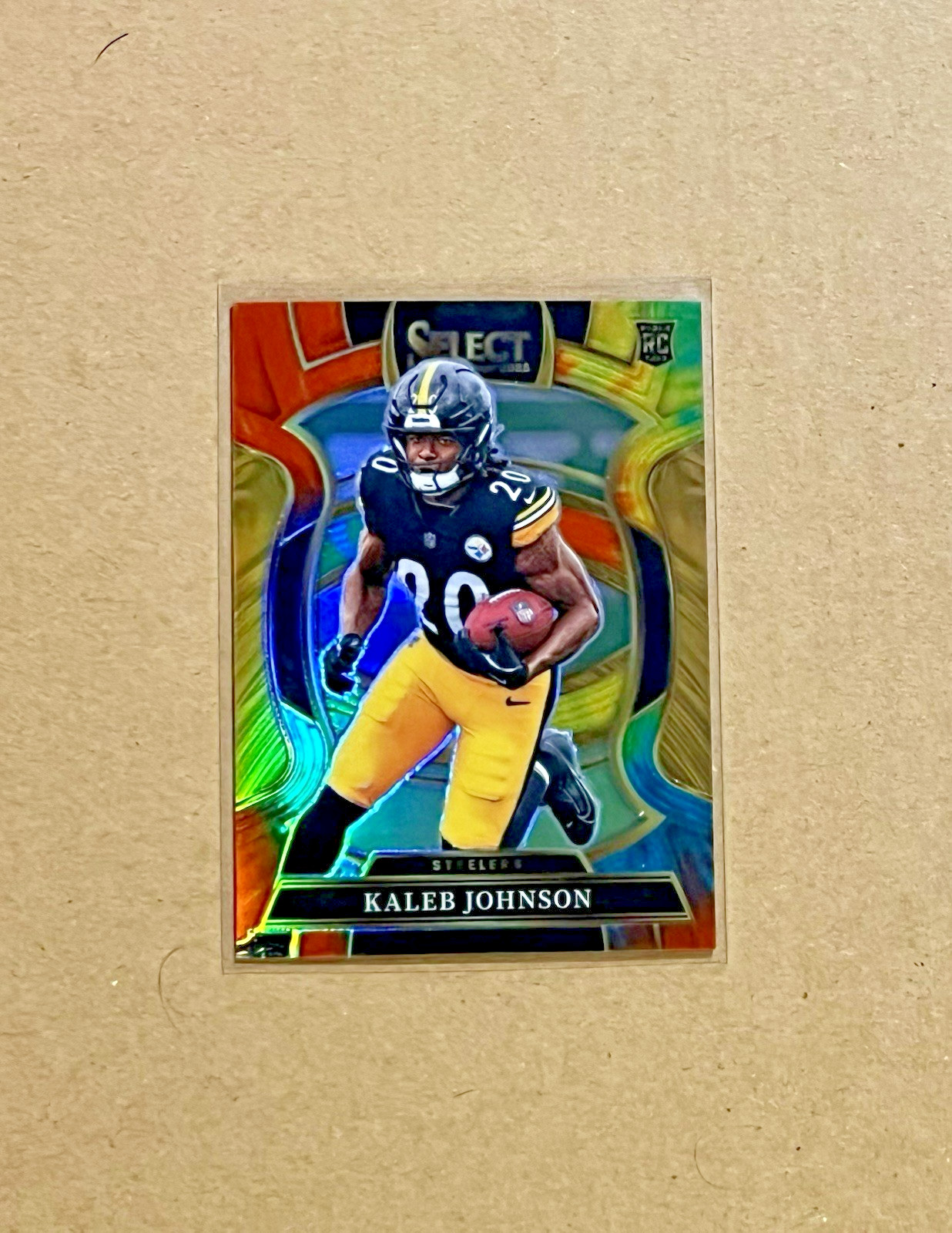 2025 Panini Select Kaleb Johnson Rookie Tie-Dye /25 #52 SP Steelers RC