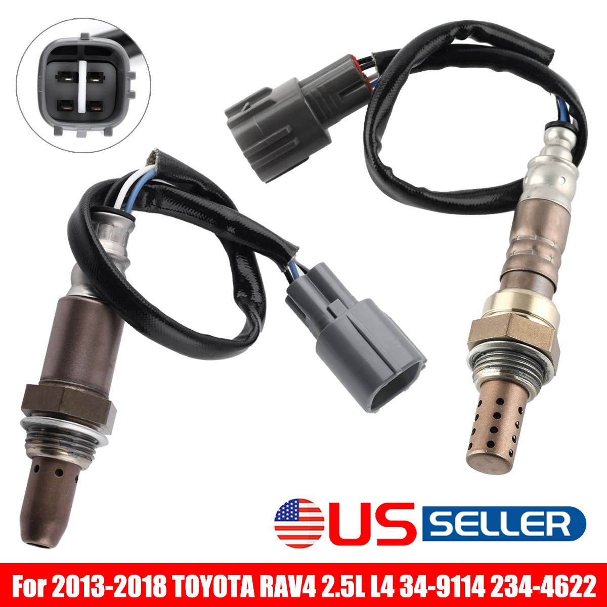 2PCS Upstream & Downstream Oxygen Sensor O2 For Toyota RAV4 2013-2018 2.5L OEM,,