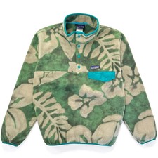 2015 Patagonia Printed Synchilla Snap-T, Spice Garden: Camp Green S