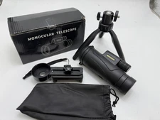 GENERIC MONOCULAR HD OPTICAL GLASS 87M/1000M ATTACHES TO PHONE - BLACK