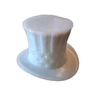 Antique Milkglass Uncle Sam Stars & Stripes Top Hat Toothpick Holder