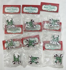 9 NOS, Vintage, Macrame, Wooden CANDY CANE Beads! Never Used!!