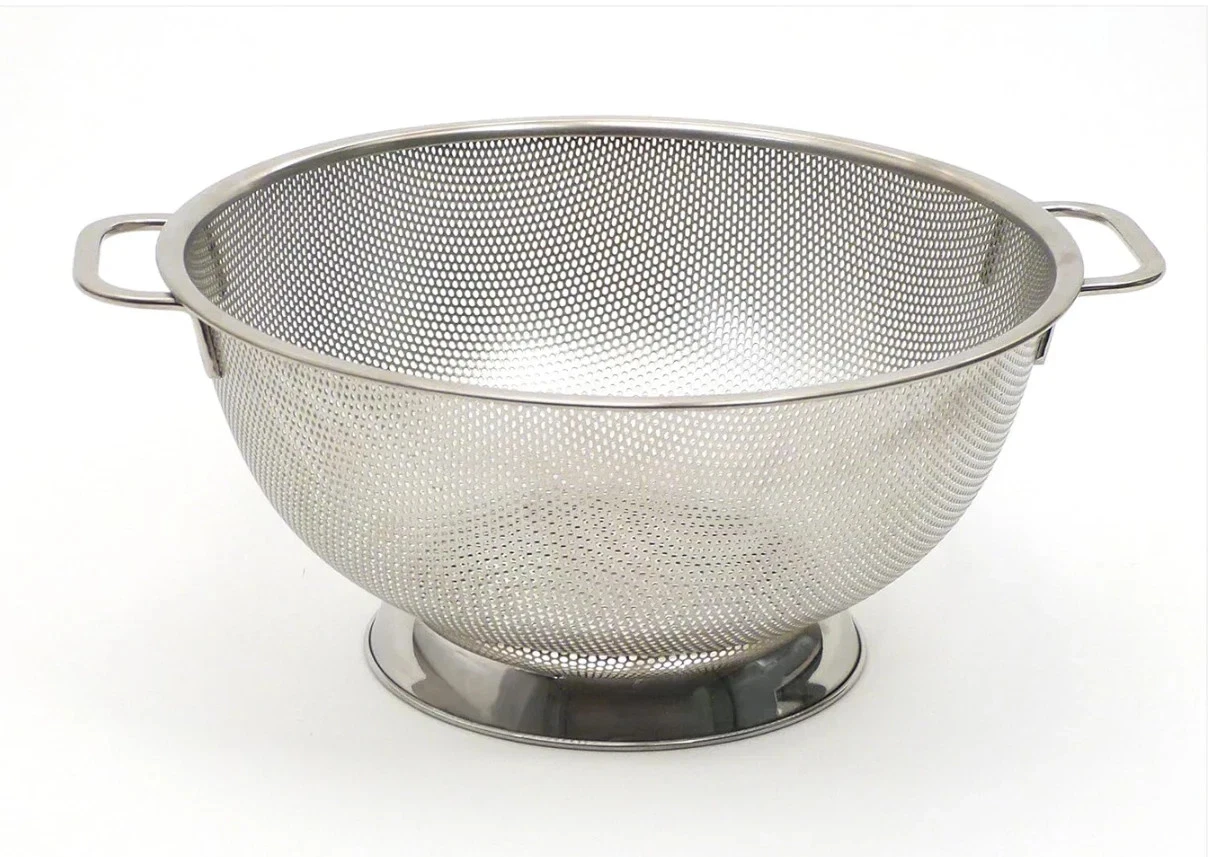Premium Quality Stainless Steel Precision Pierced Colander, 5-Quart (Punch-5)