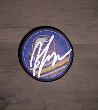 Tage Thompson Autographed Signed Reverse Retro Logo Puck Buffalo Sabres
