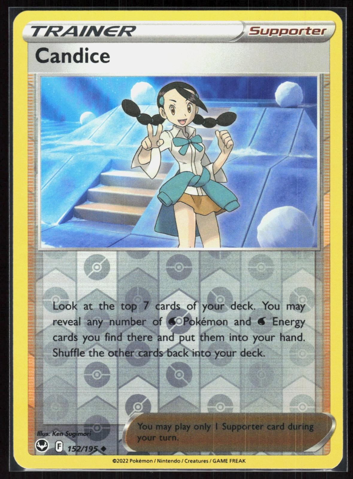 Candice 152/195 2022 Uncommon Silver Tempest Pokemon Reverse Holo