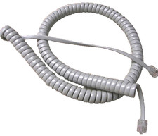 5-Pack Lot Comdial Impact Phone Handset Cord 8312SJ 8324SJ Platinum Gray 12Ft