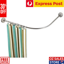 L Shaped Shower Curtain Rod Curved Shower Rail Clothing Store Private Space AU