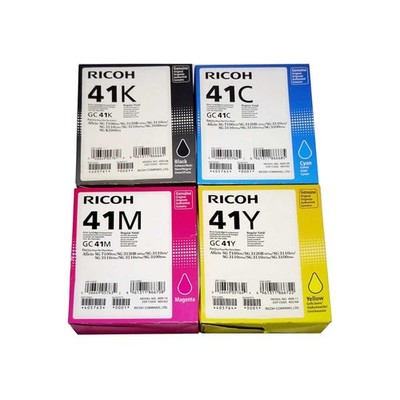 4x Ricoh Patronen GC-41 GC41 CMYK, 405761 405762 405763 405764, OVP 2022-2024