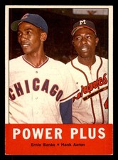 1963 TOPPS #242 HANK AARON ERNIE BANKS EX-MT CENTERED 552133 (KYCARDS)