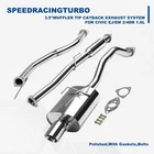 3.5"MUFFLER TIP STAINLESS RACING CATBACK EXHAUST SYSTEM FOR CIVIC EJ/EM 2/4DR