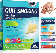 Quit Smoking Patches Step 1 2 3 Stop Smoking Aid, 21Mg, 14Mg, 7Mg, Transdermal S