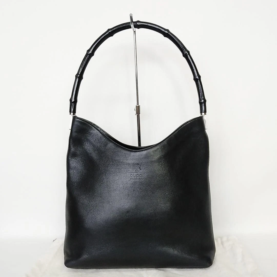 Gucci 2410 117 Sac à bandoulière une ligne bambou noir m2_0406