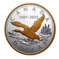 2022 Renewed Silver Dollar 35th Anniversary of The Loonie Fine Silver 2 Oz Coin