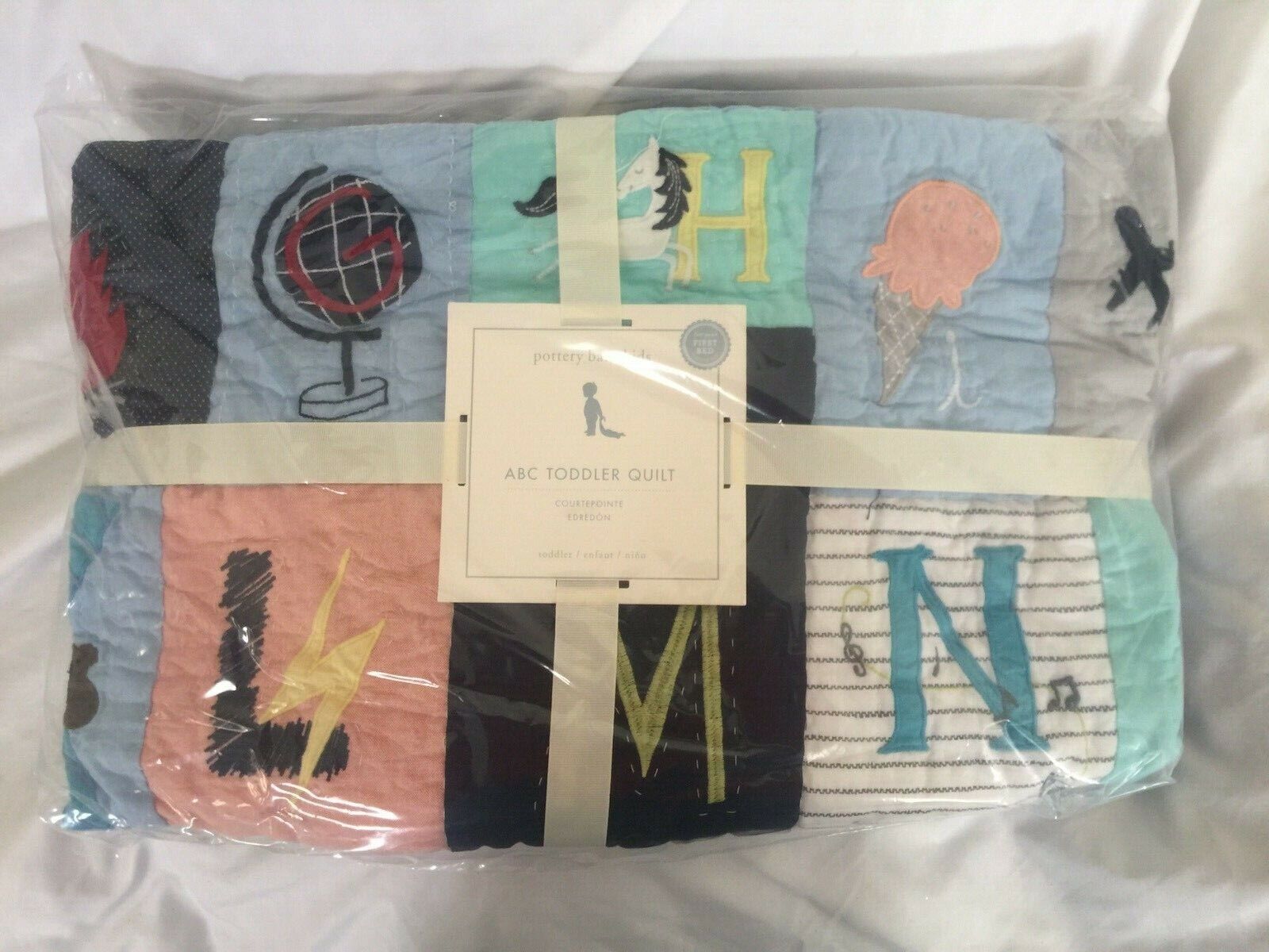 Pottery Barn Kids ABC Toddler Quilt New With Tags Coupon