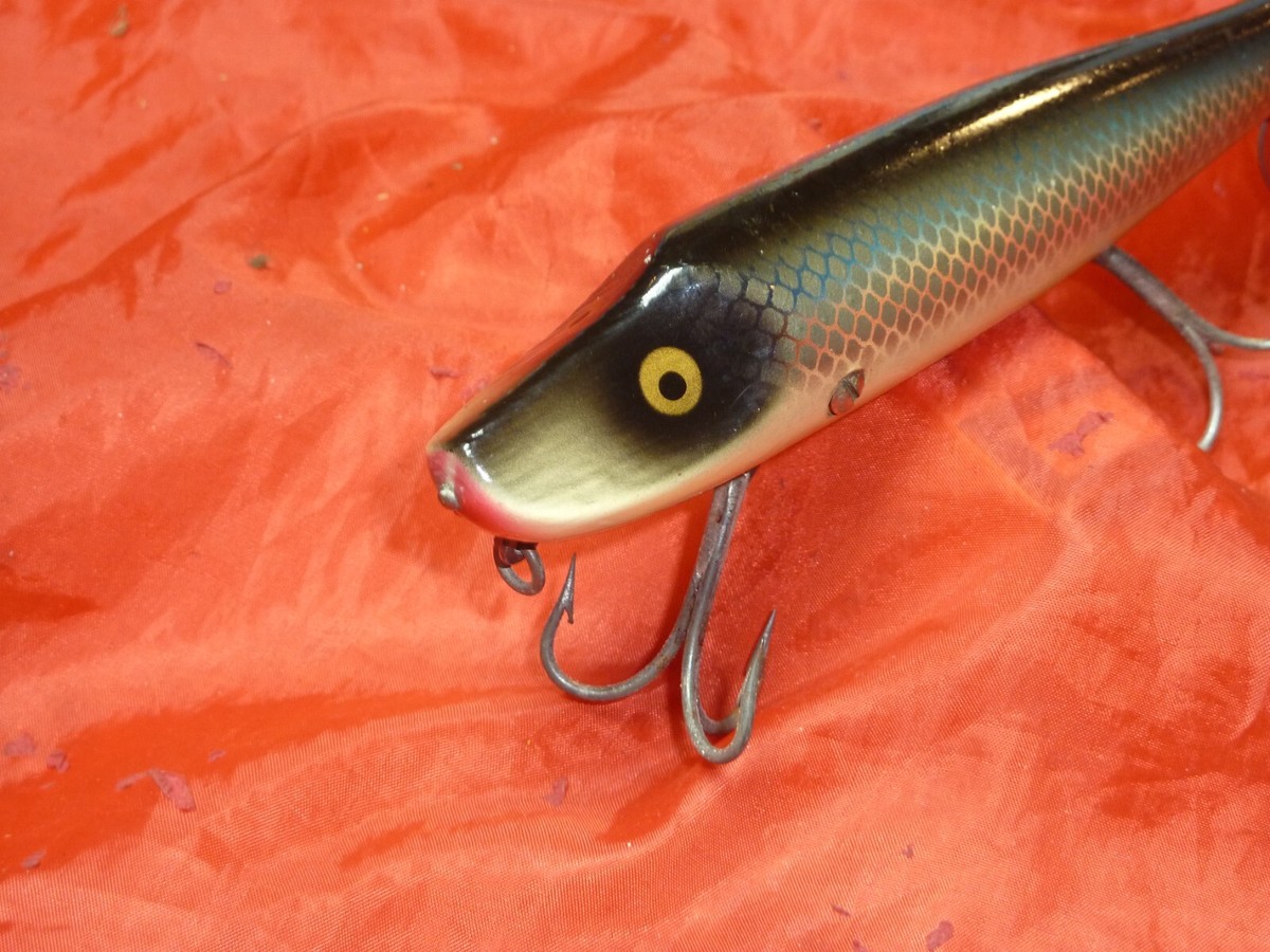 Vintage Heddon Flap Tail Wooden Musky Lure Clean 7 Vintage Heddon Flap Tail Wooden Musky Lure Clean 7