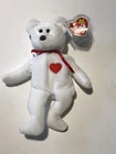 TY beanie baby valentino bear 93/94 (Vintage And rare). With Errors All listed