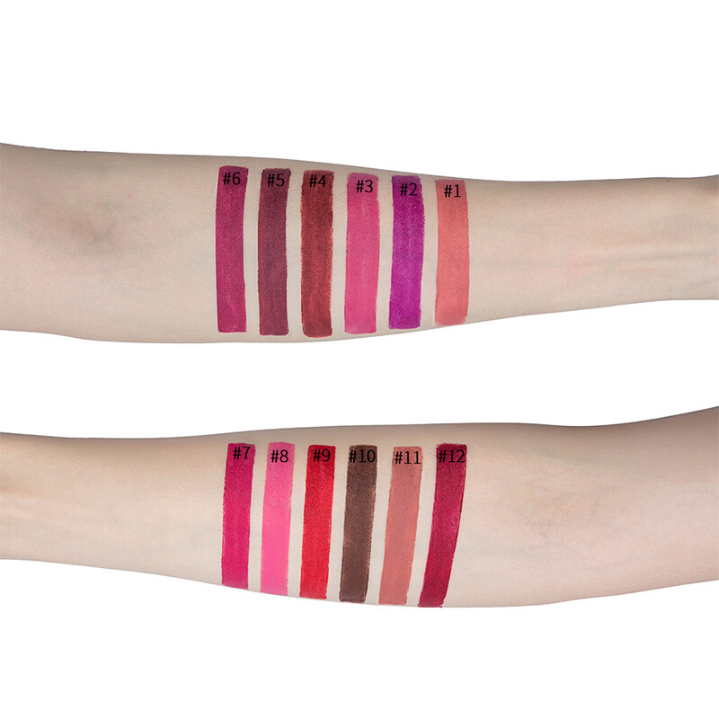 Matte Lipgloss Set – 12 Farben, Wasserdicht & Langlebig Für Perfekten Matt-Look
