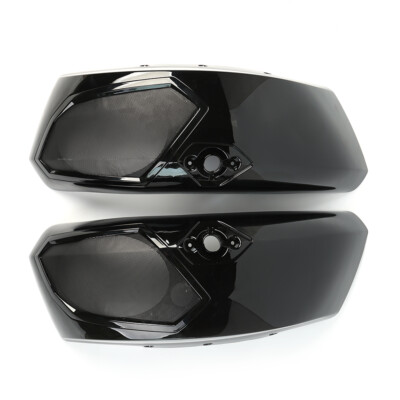 6x9 Vivid Black Saddlebag Speaker Lids for Victory Cross Country
