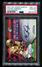 2007 UD SPX Calvin Johnson Super Scripts RC PSA 10 GEM MINT POP 1 💎