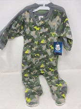 Gerber Baby Boys' 2-Pack Fleece Blanket Sleeper Green Camo  Brave Fox 12 Months