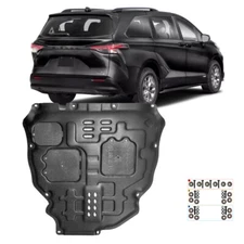 For Toyota Sienna 21-24 Engine Splash Shield Chassis Armor Under Guards Black