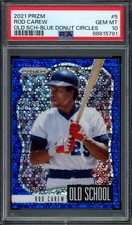 2021 Prizm #5 ROD CAREW Old School Blue Donut Circles #/199 PSA 10 POP 1/1