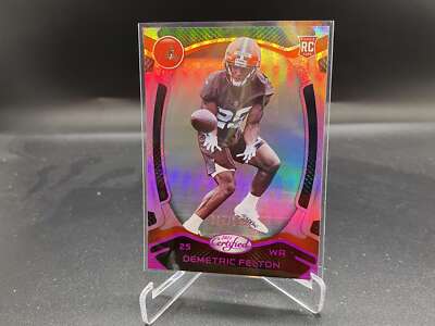 Demetric Felton 2021 Certified Mirror Pink #187 /199 UCLA Browns RC Rookie