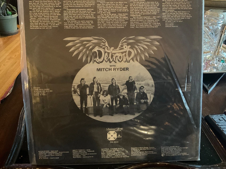 Detroit With Mitch Ryder Self Titled Original Vinyl Lp ￼￼ - Image 2 of 2