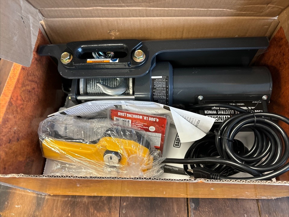 NIB!! Badland Winches 1500 lb./120 Volt AC Electric Winch 96127 eBay