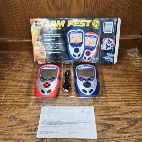 Excalibur Double Play Handheld Electronic Basketball Game Brand New