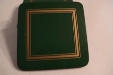 Set of 6 Pimpernel Green and Gold Coasters – Pre-Owned – No Box