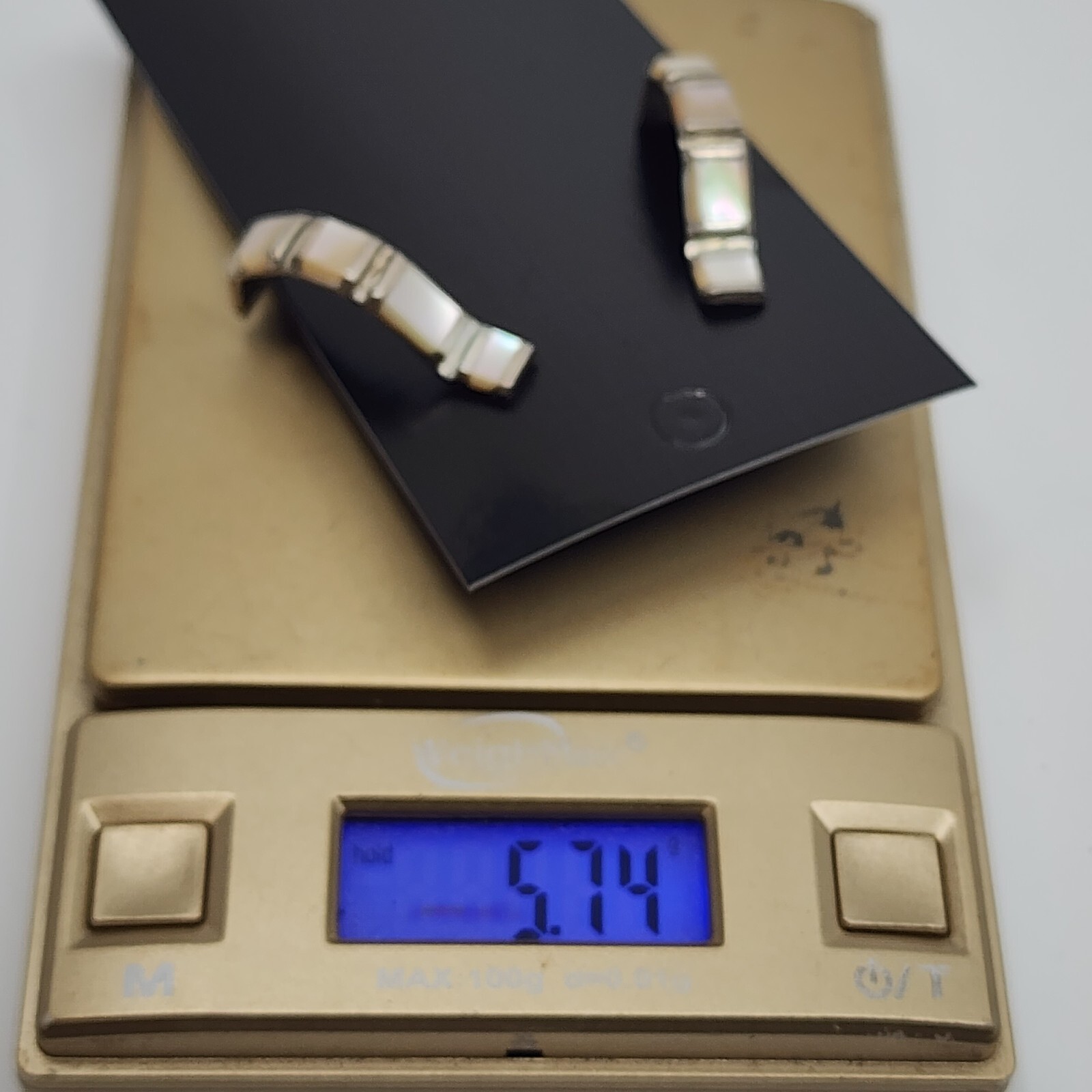 Native American Sterling Silver Shell MOP Dangle … - image 6