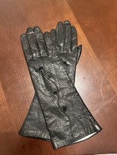 Vintage Black Leather Women  s Gloves