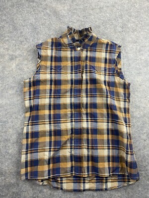 NILI LOTAN Women s Size S Feora Ruffle Plaid Cowgirl Equestrian Western Blouse