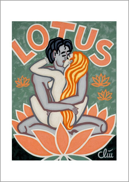 JACQUELINE DITT - Lotus Flower Love A4 DRUCK n.Gemälde Kunst Erotik Kamasutra - Bild 2 von 3