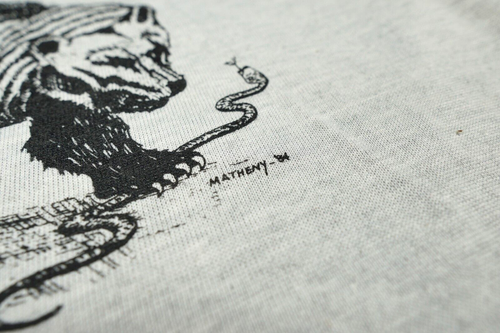 Vintage Ringer T Shirt 80s Large Medium Smoky Mountains Gatlinburg Bear Snake - Picture 3 of 15