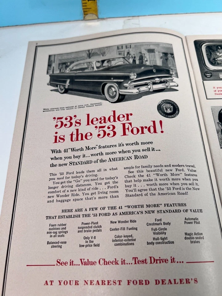 1953 Pittsburgh Pirates Baseball Program vs Phillies Unscored🔥 Nice! - Image 3 of 4