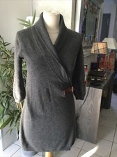 Robe pull MASSIMO DUTTI taille M/L gris laine/cachemire tres bon état 