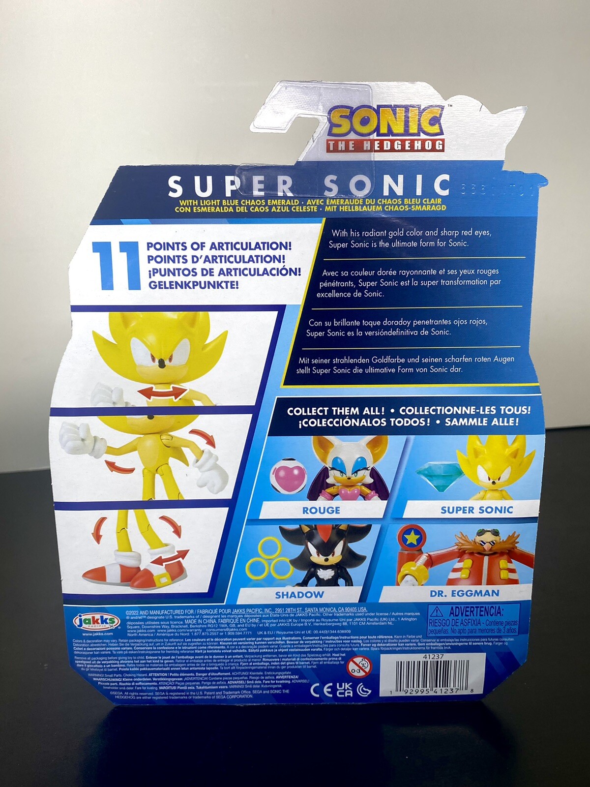 2022 JAKKS Pacific- Sonic the Hedgehog 2 (Movie) - SUPER SONIC (w Chao –  Trends Elite