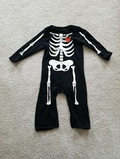 Old Navy 2t 24 Months Skeleton Glow in The Dark Skeleton Bodysuit Pajamas...